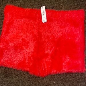 NWT Red Furry Victoria’s secret Shorts!